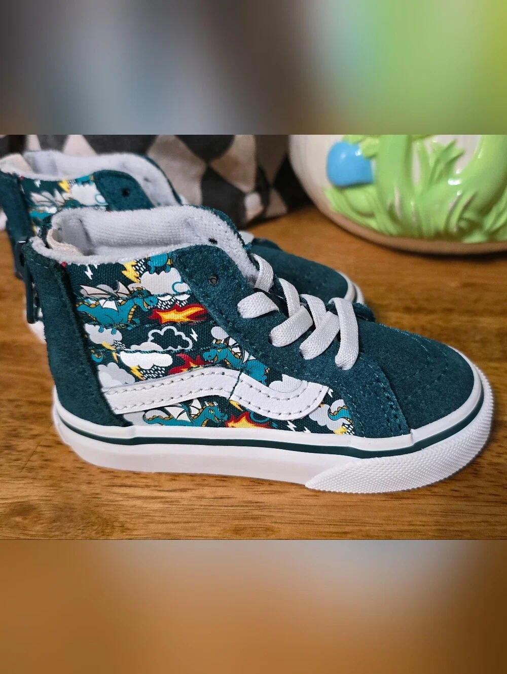 Vans Kids Teal Dragon Hi Top Sneakers